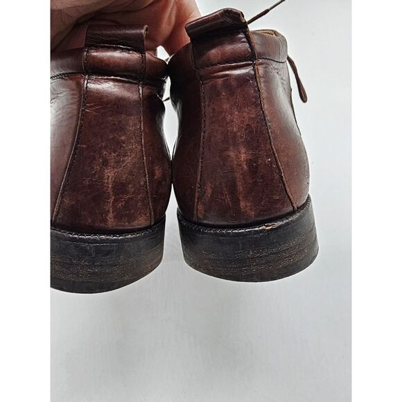 Vintage Kenneth Cole New York Made In Italy Brown Leather Ankle Boots 10 Lace Up - Picture 3 of 15